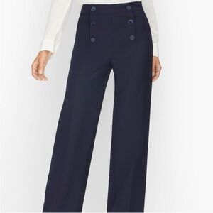 Talbots Navy Wide Leg Sailor Pants